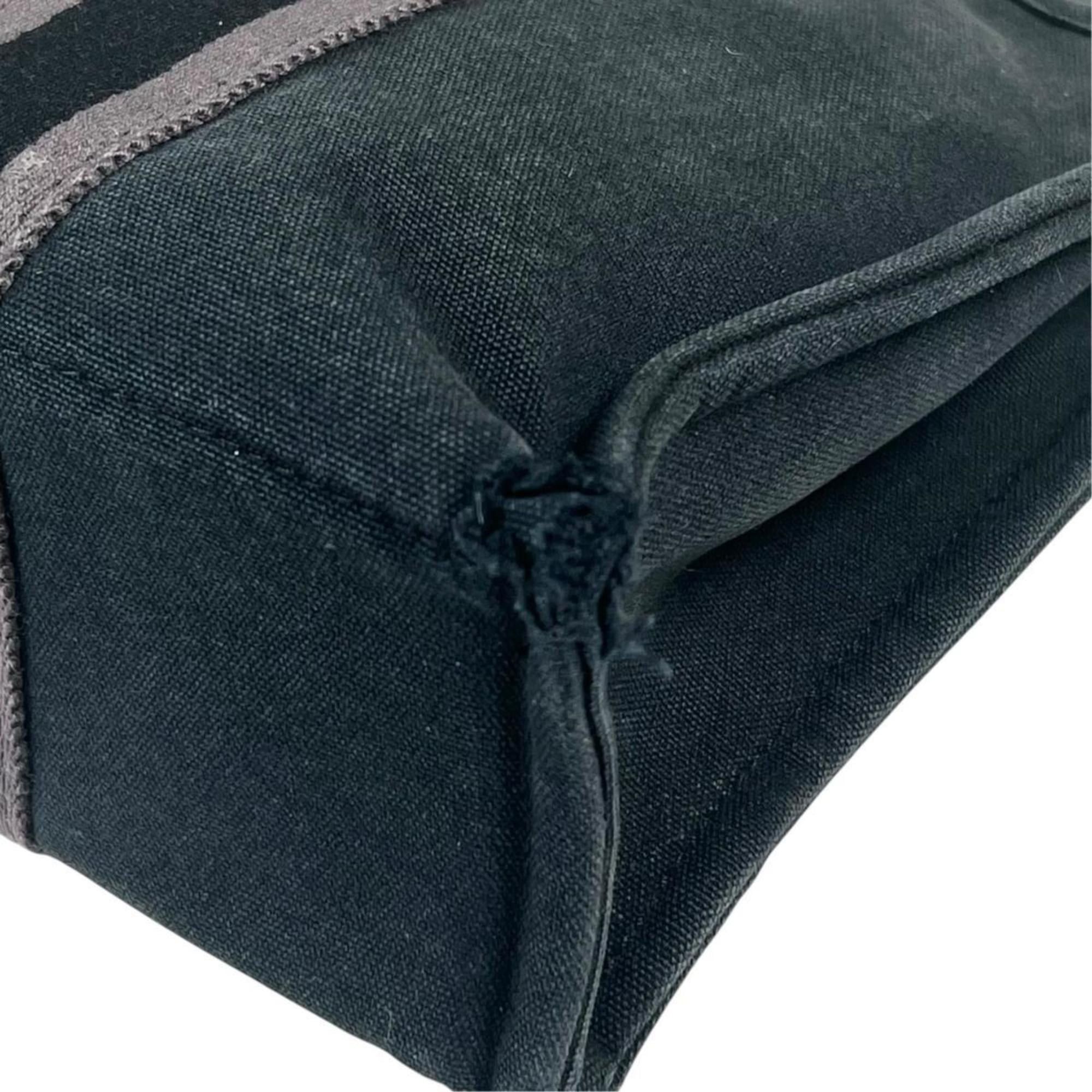 Hermes Hermes Tote Bag Handbag Canvas Fourre-Tout PM Black Size ONE SIZE - 8 Thumbnail