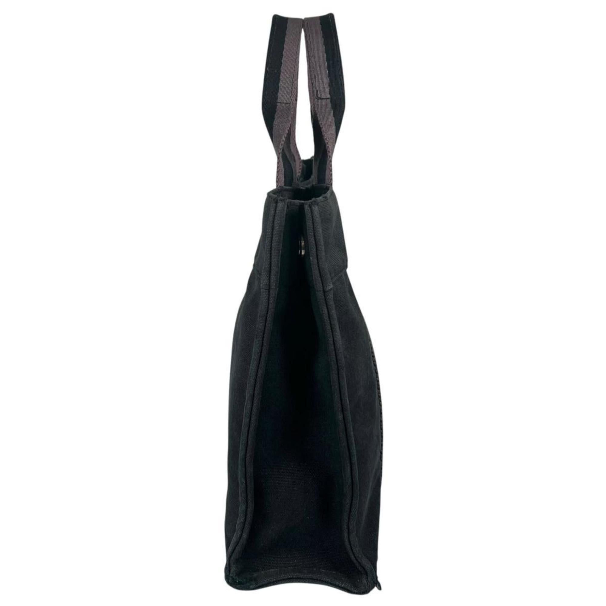 Hermes Hermes Tote Bag Handbag Canvas Fourre-Tout PM Black Size ONE SIZE - 3 Thumbnail