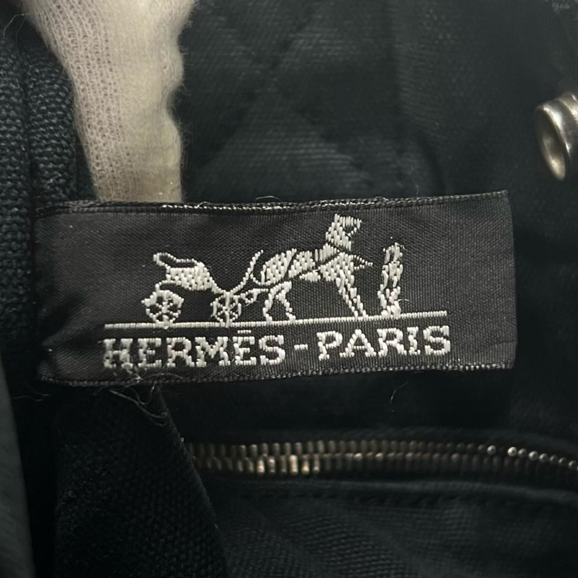Hermes Hermes Tote Bag Handbag Canvas Fourre-Tout PM Black Size ONE SIZE - 12 Thumbnail