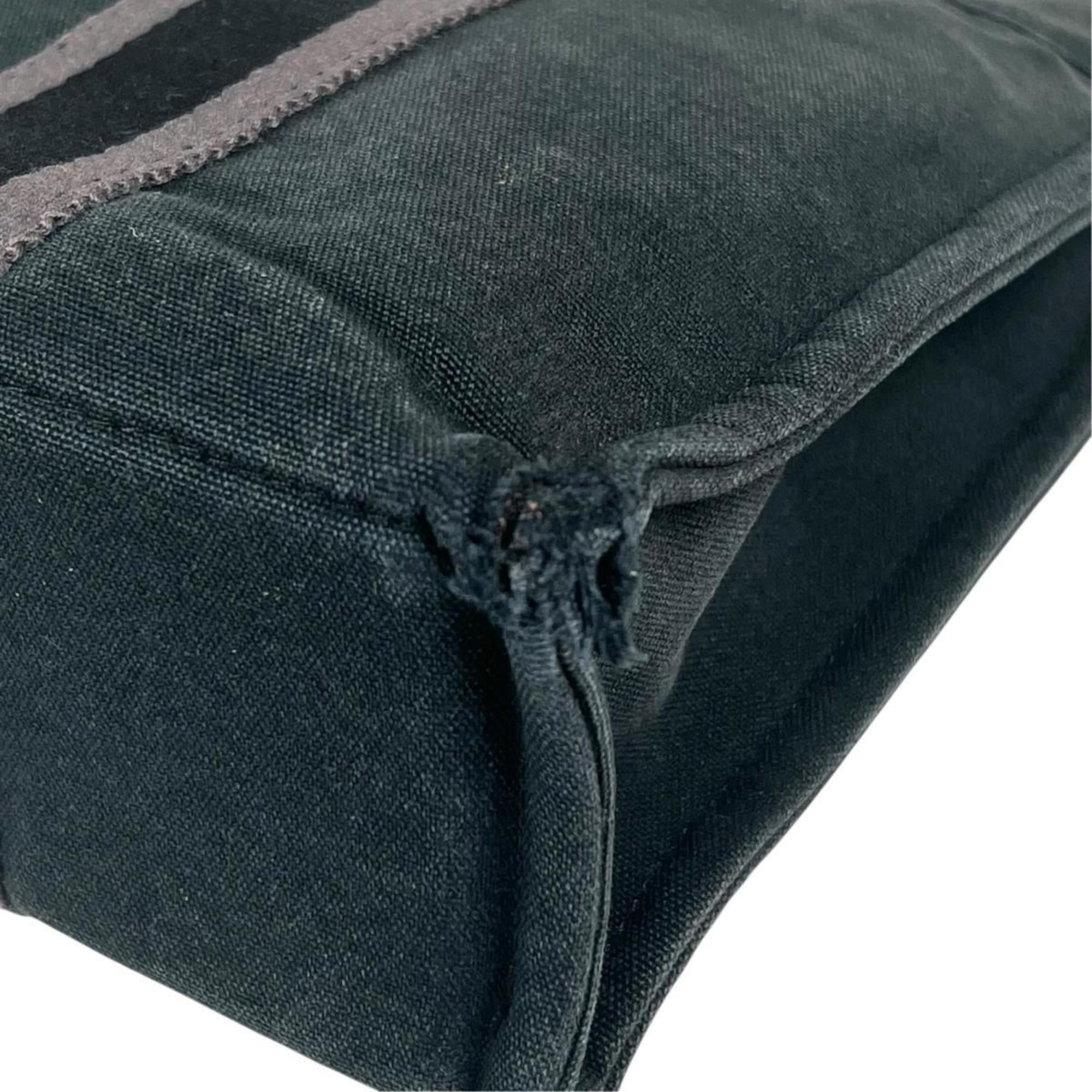 Hermes Hermes Tote Bag Handbag Canvas Fourre-Tout PM Black Size ONE SIZE - 10 Thumbnail