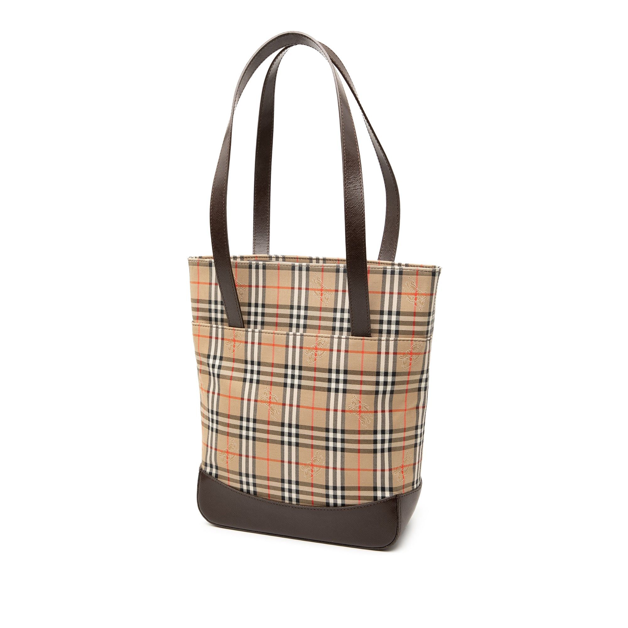 Burberry Haymarket Check Canvas Tote Size ONE SIZE - 2 Thumbnail