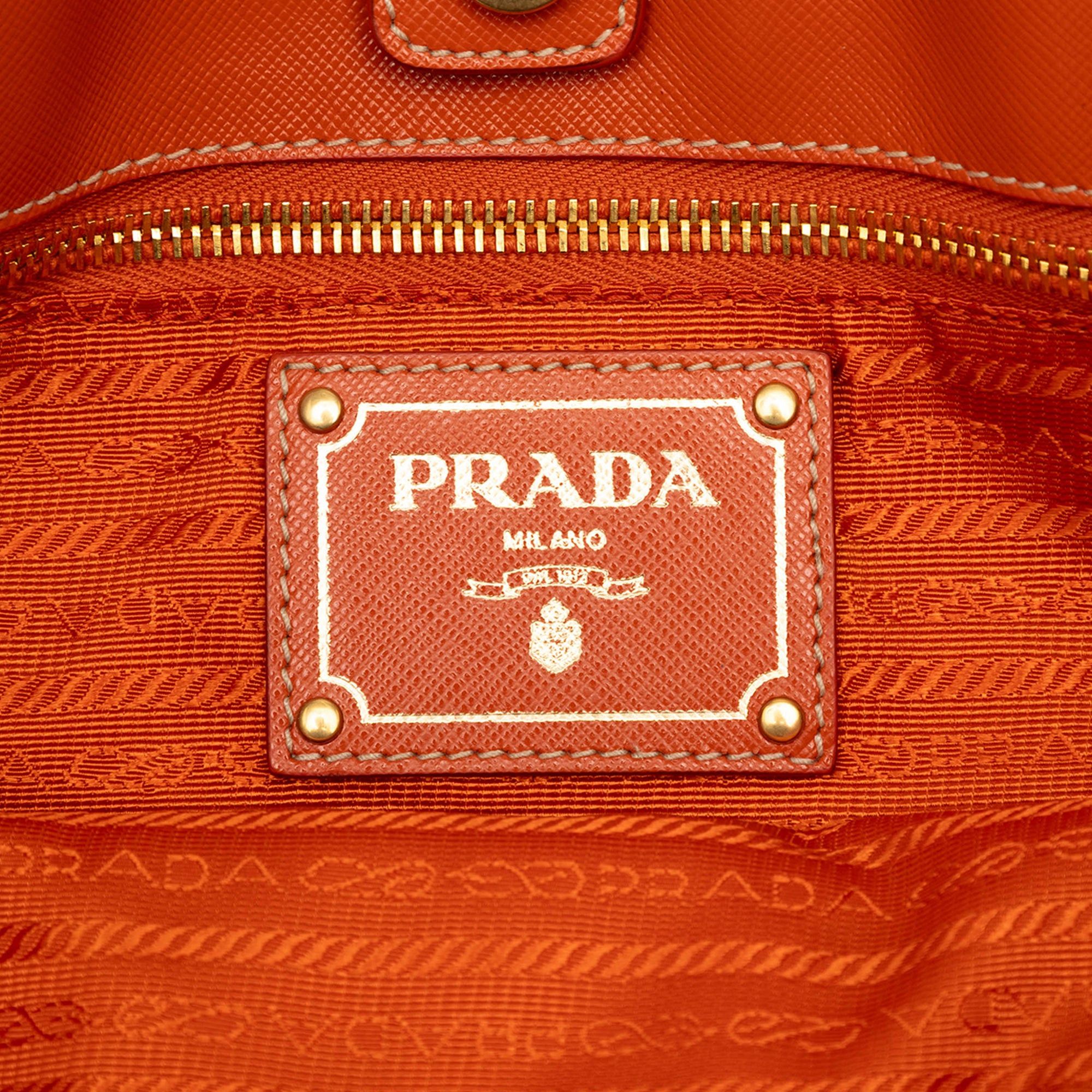 Prada Saffiano Trimmed Tessuto Logo Oro Satchel Size ONE SIZE - 5 Thumbnail