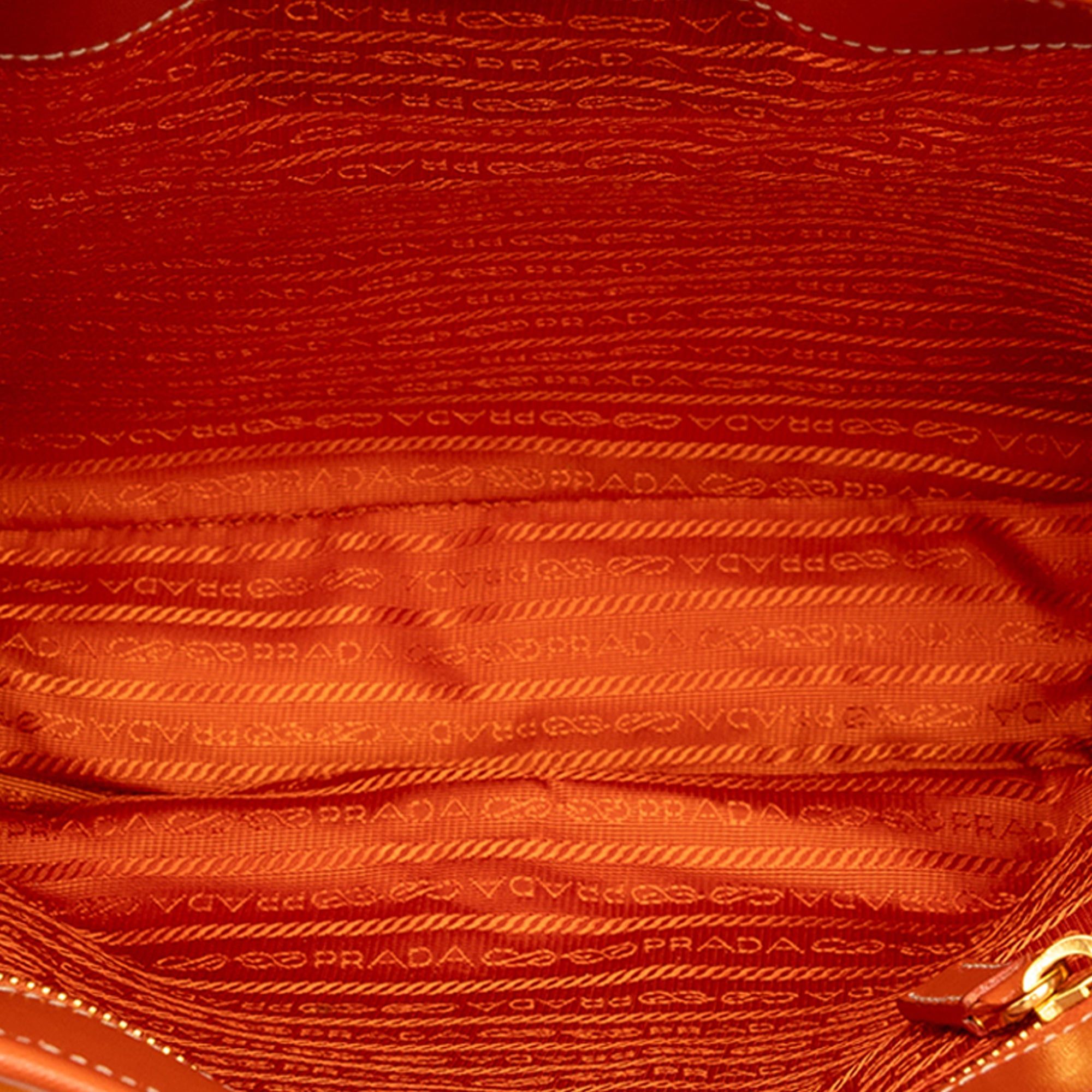 Prada Saffiano Trimmed Tessuto Logo Oro Satchel Size ONE SIZE - 4 Thumbnail