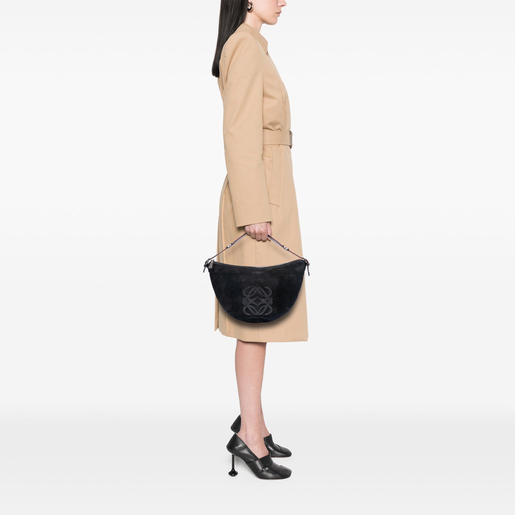 Loewe Suede Studded Anagram Hobo Size ONE SIZE - 7 Thumbnail