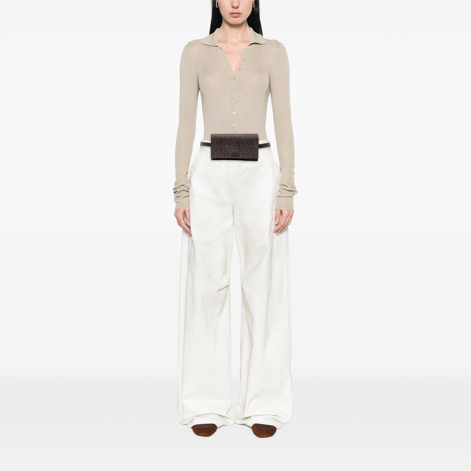 Fendi Zucchino Coated Canvas Flap Belt Bag Size ONE SIZE - 7 Thumbnail