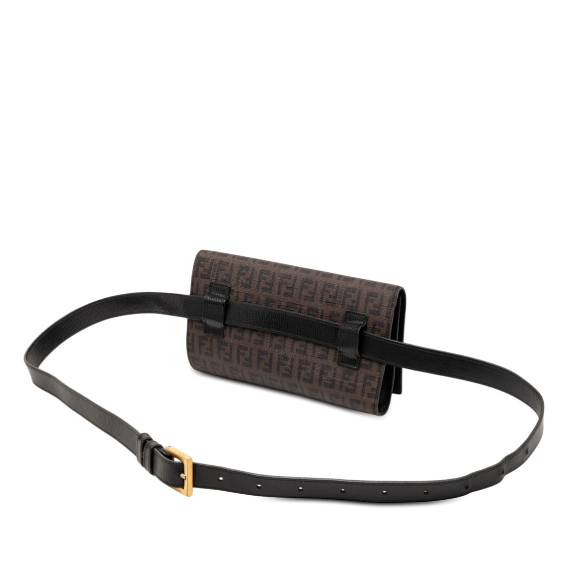 Fendi Zucchino Coated Canvas Flap Belt Bag Size ONE SIZE - 2 Thumbnail