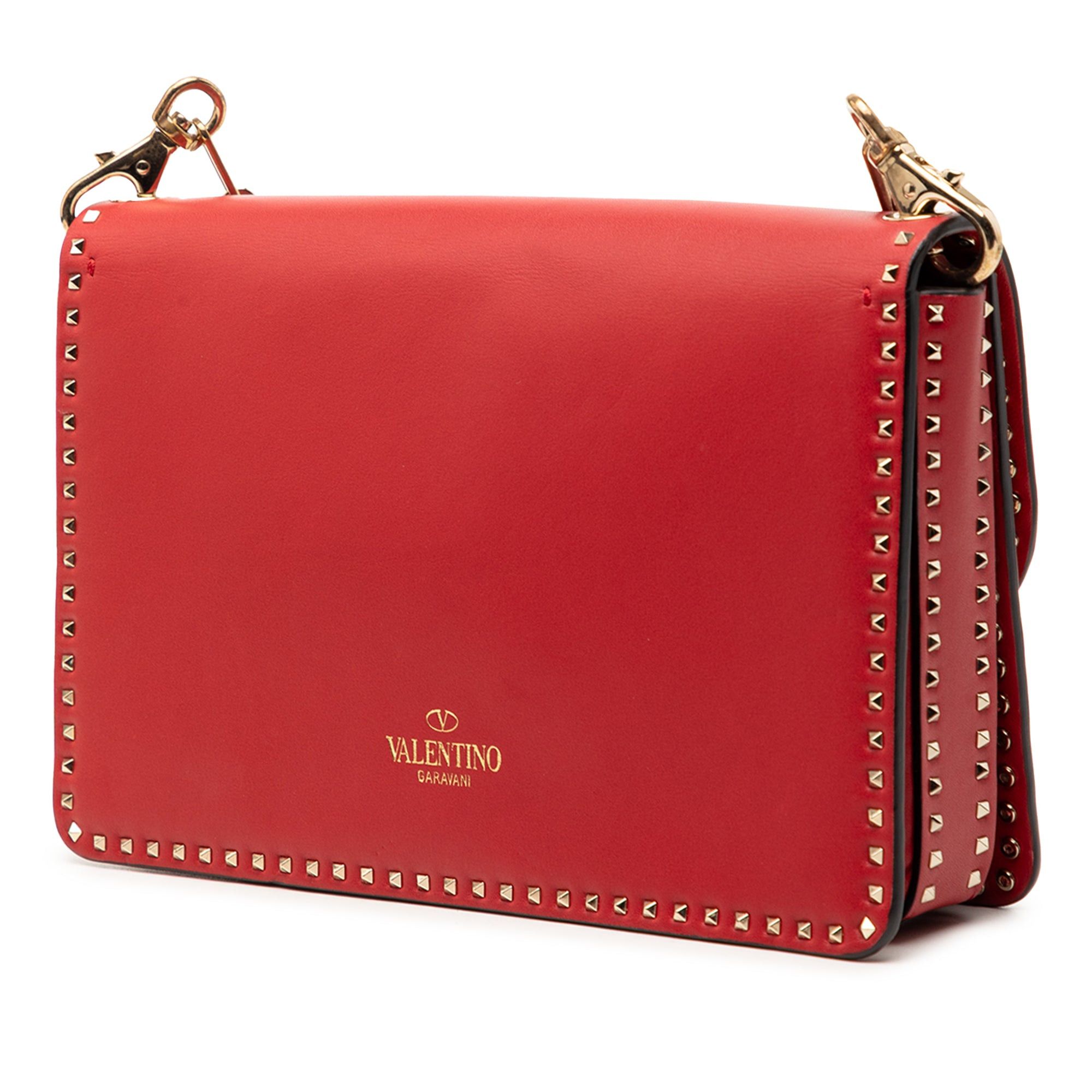 Valentino Leather Rockstud Turnlock Chain Crossbody Size ONE SIZE - 2 Thumbnail