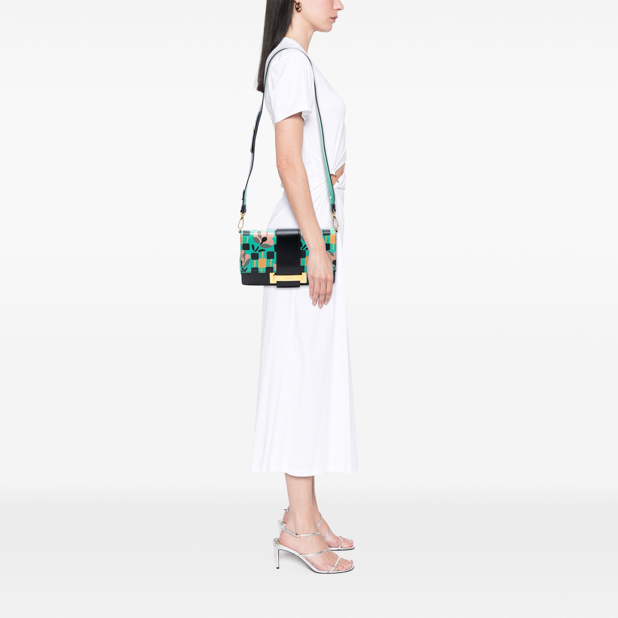 Prada Floral Printed Leather Plex Ribbon Crossbody Size ONE SIZE - 6 Thumbnail