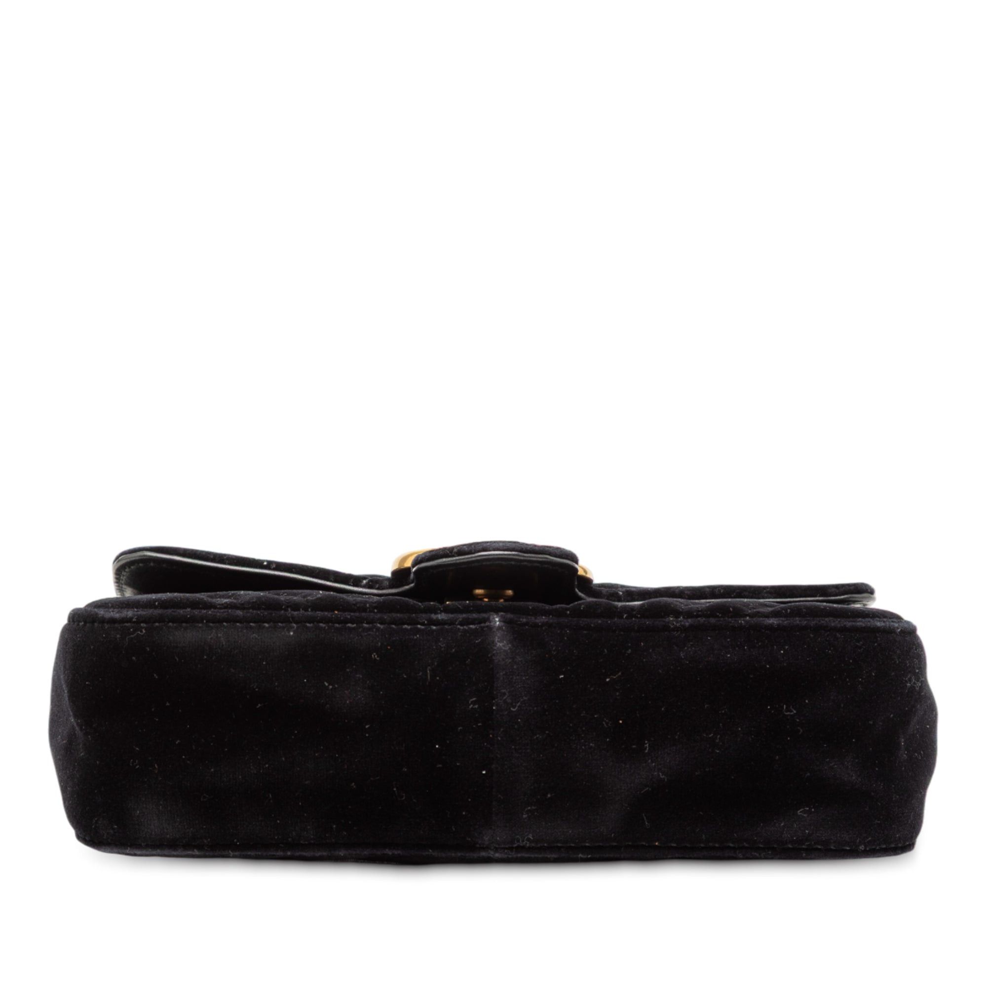 Gucci Small GG Marmont Matelasse Velvet Shoulder Bag Size ONE SIZE - 3 Thumbnail
