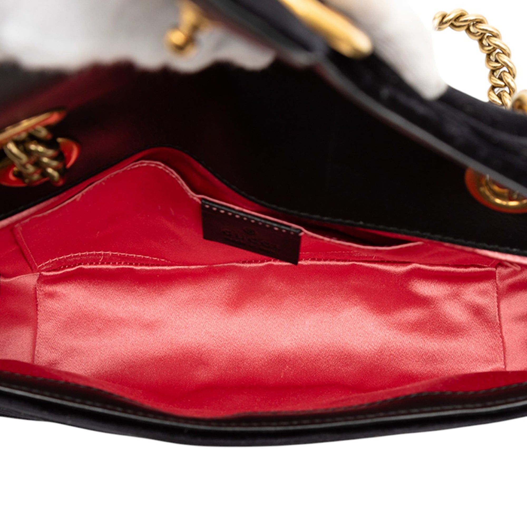 Gucci Small GG Marmont Matelasse Velvet Shoulder Bag Size ONE SIZE - 4 Thumbnail
