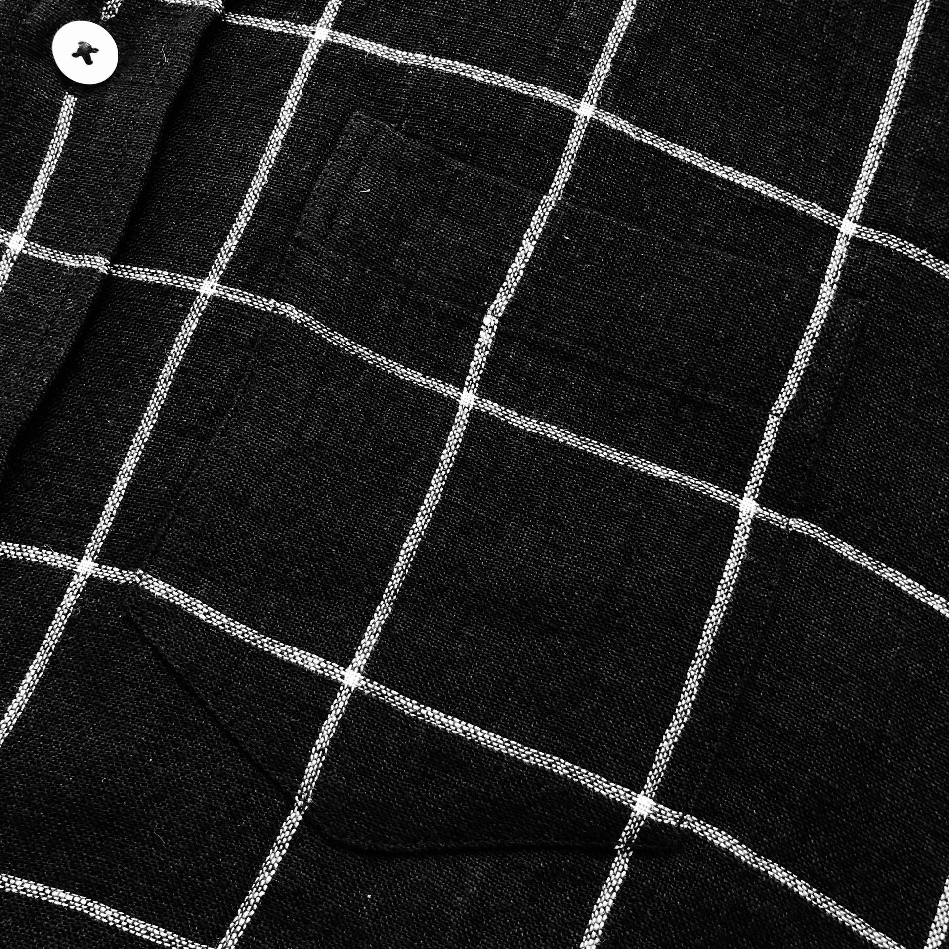 AMI AMI Windowpane Check Oversized Linen Shirt Size US M / EU 48-50 / 2 - 4 Thumbnail