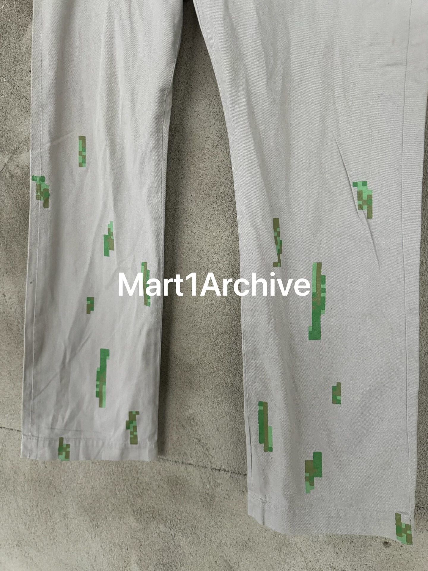Comme des Garcons Comme Des Garçons Homme Plus 00AD Pixel Print Straight Pants Size US 30 / EU 46 - 4 Thumbnail