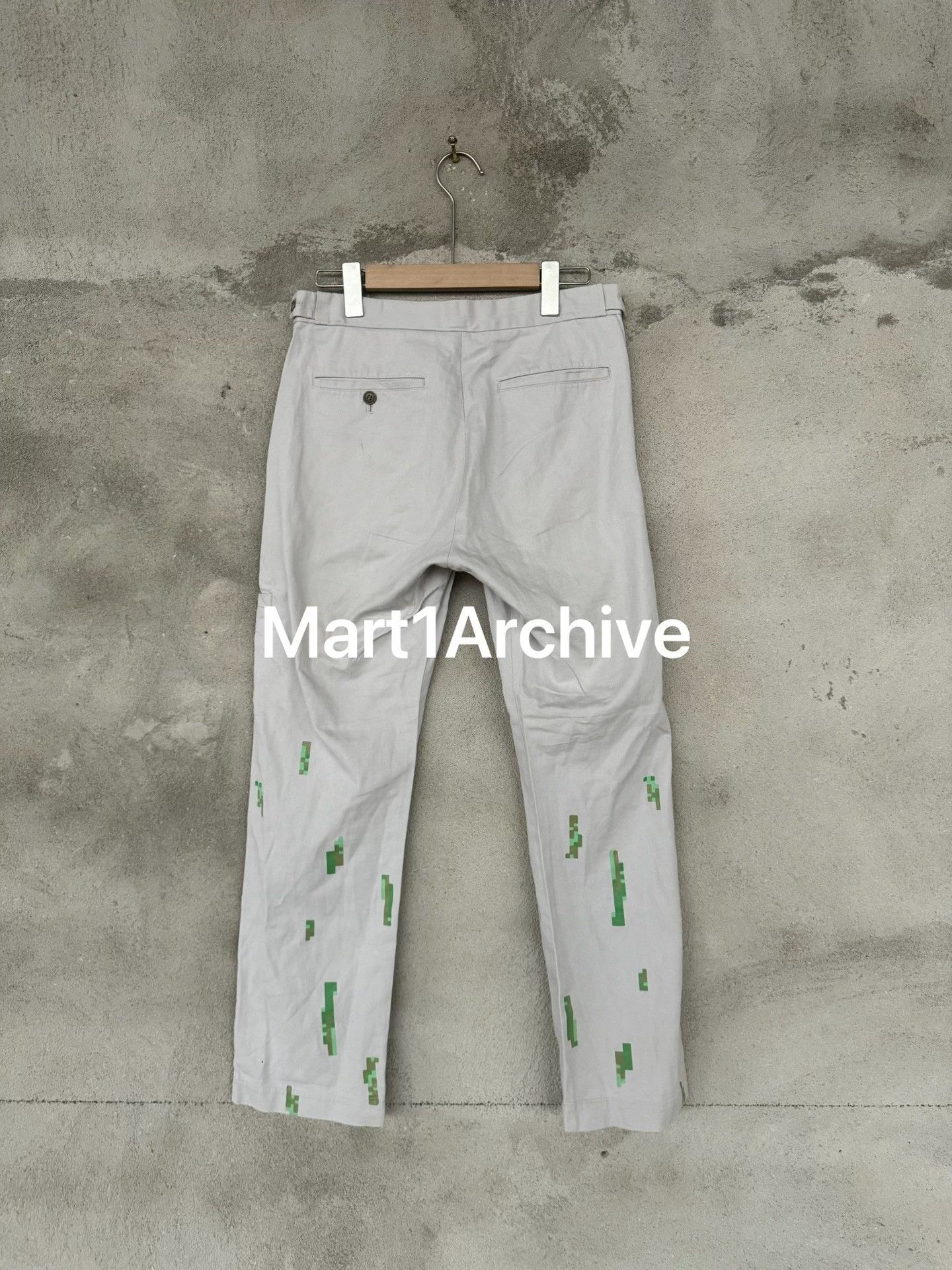 Comme des Garcons Comme Des Garçons Homme Plus 00AD Pixel Print Straight Pants Size US 30 / EU 46 - 2 Thumbnail
