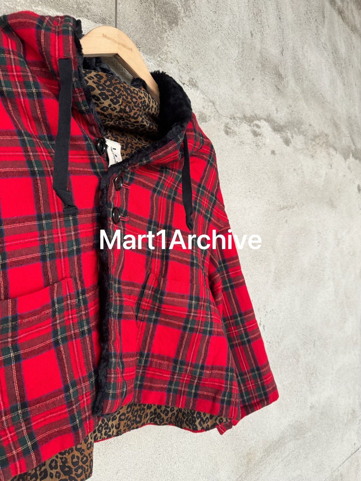 Comme des Garcons Comme Des Garçons Tao Plaid Leopard Fur Cape Size XS / US 0-2 / IT 36-38 - 3 Thumbnail