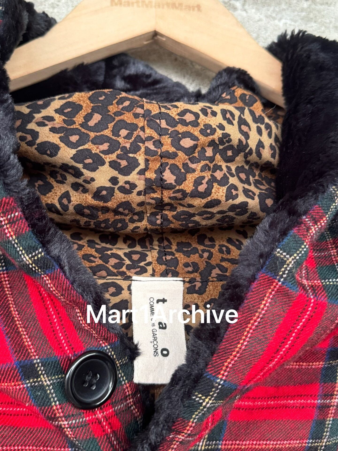 Comme des Garcons Comme Des Garçons Tao Plaid Leopard Fur Cape Size XS / US 0-2 / IT 36-38 - 5 Thumbnail