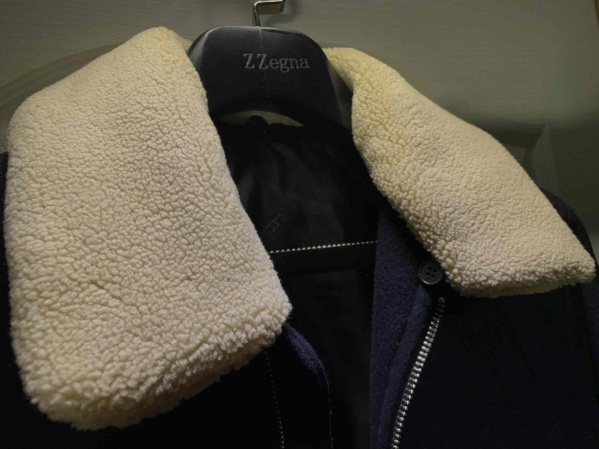 AMI AMI Men's Wool Blend Fur Collar Jacket Size US L / EU 52-54 / 3 - 2 Thumbnail