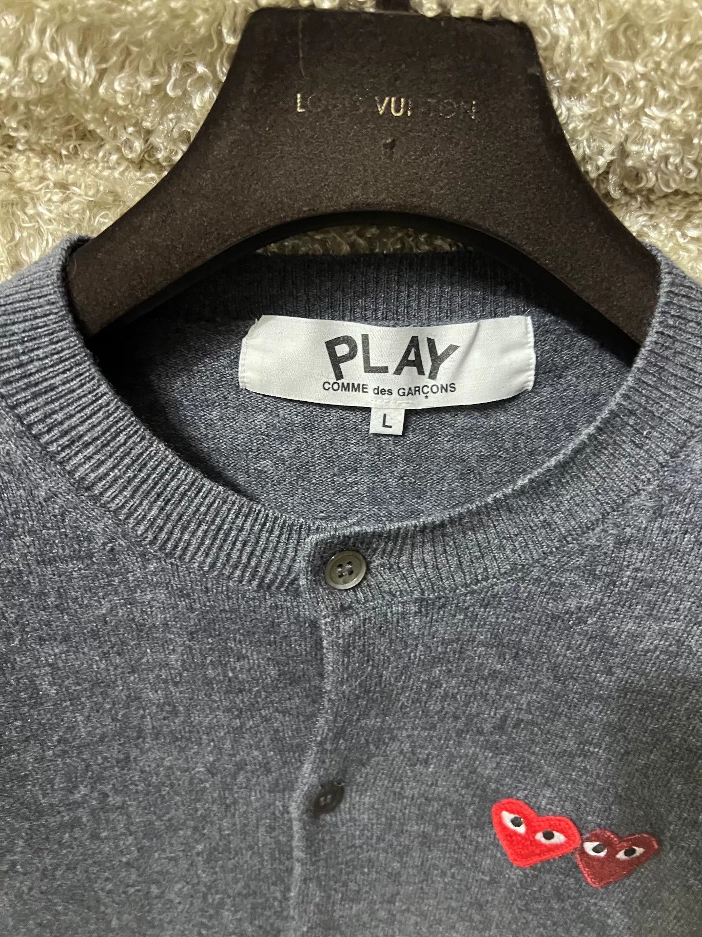 Comme des Garcons Comme des Garçons Play Heart Wool Cardigan Size L / US 10 / IT 46 - 4 Thumbnail
