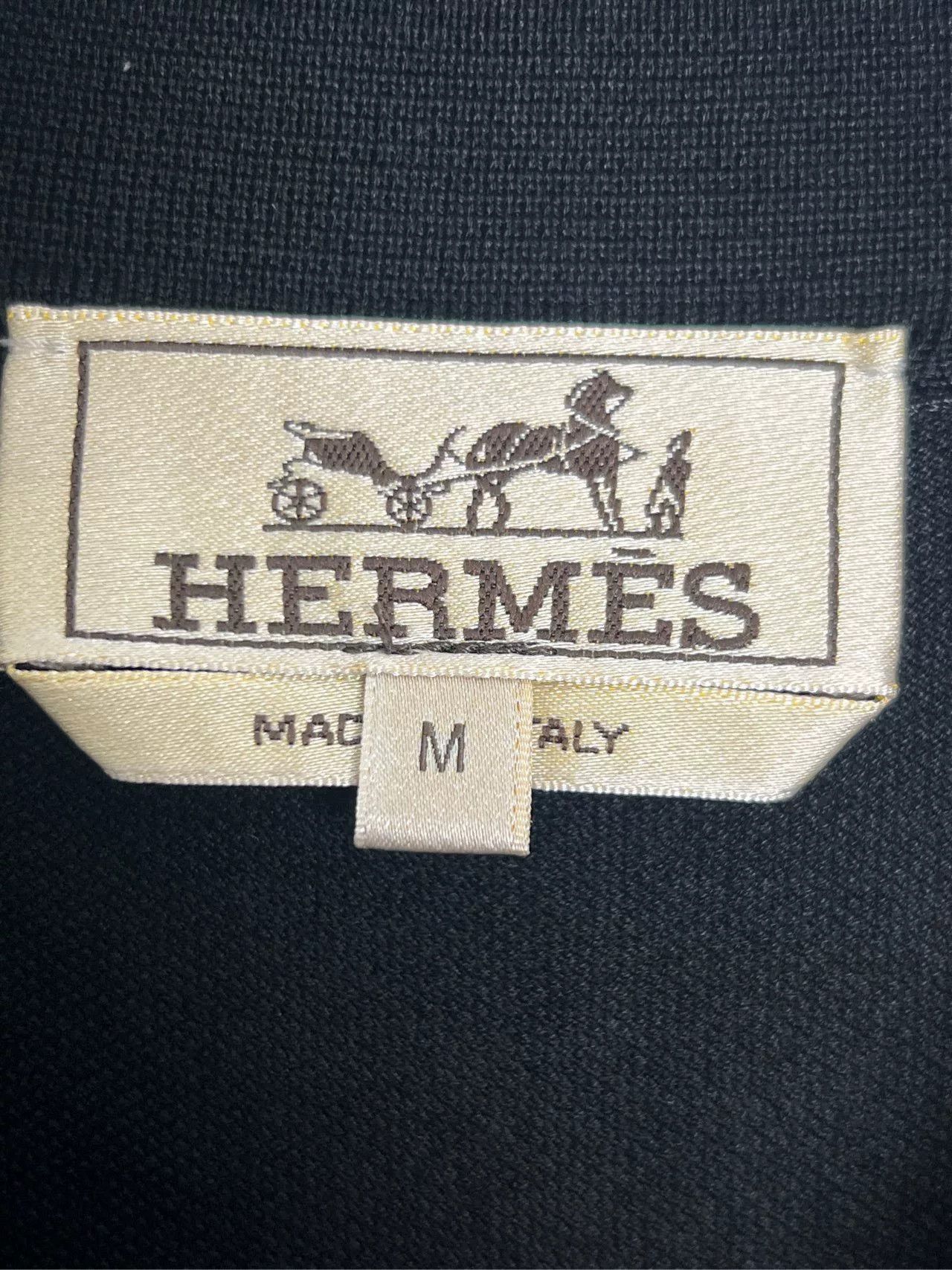 Hermes Hermès Black Embroidered H Short Sleeve Polo Size US M / EU 48-50 / 2 - 5 Thumbnail
