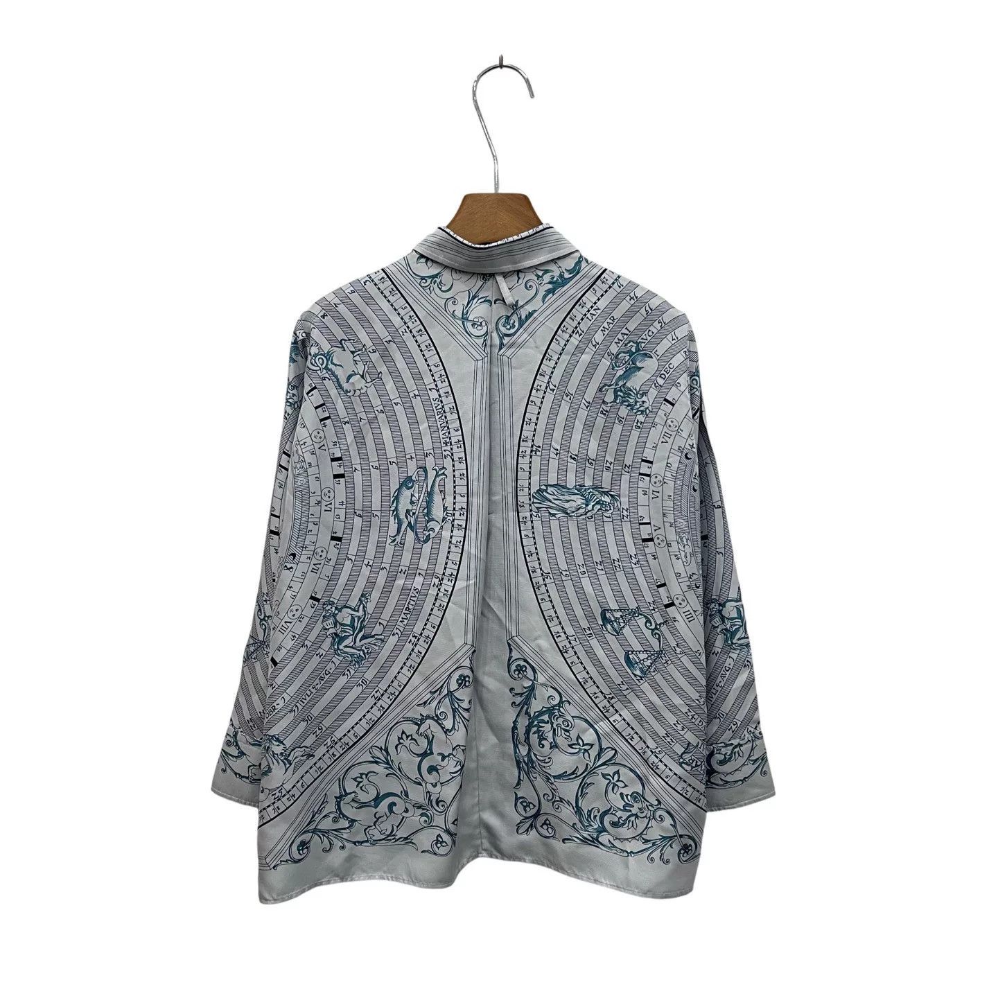 Hermes Hermès Constellation Compass Silk Shirt Size XXS / US 00 / IT 34 - 3 Thumbnail