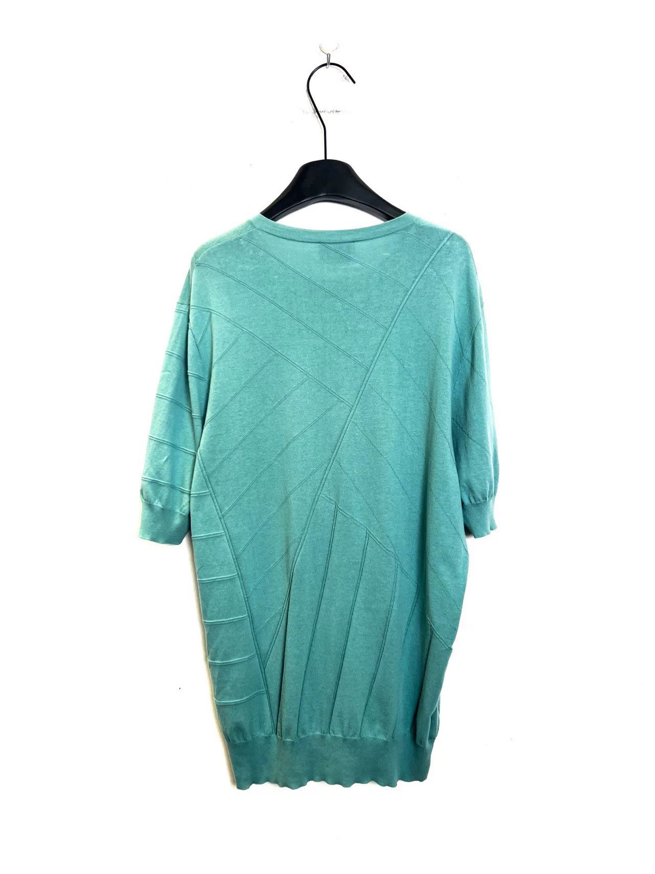 Hermes Hermès Green Knit Stripe Short Sleeve Size XL / US 12-14 / IT 48-50 - 2 Thumbnail