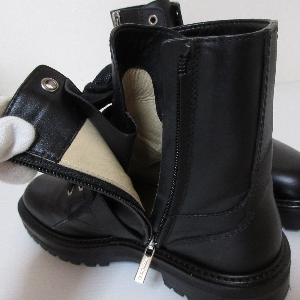 Jimmy Choo Jimmy Choo Jimmy Choo CORA FLAT CRYSTAL Combat Boots Leather Shoes DUTY FREE for USA Size ONE SIZE - 10 Thumbnail