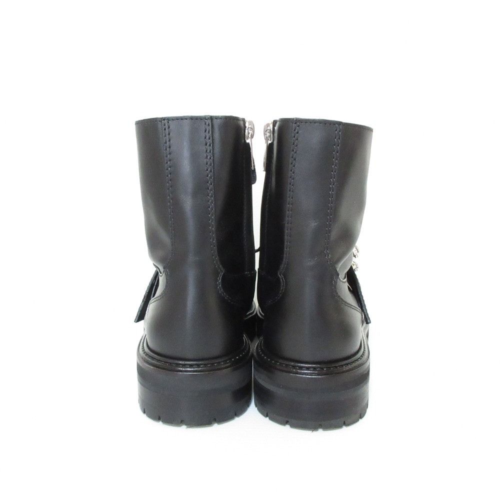 Jimmy Choo Jimmy Choo Jimmy Choo CORA FLAT CRYSTAL Combat Boots Leather Shoes DUTY FREE for USA Size ONE SIZE - 4 Thumbnail