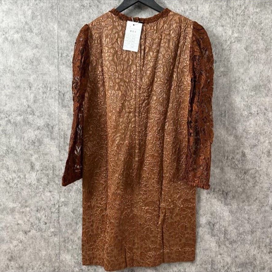 Dolce & Gabbana Dolce & Gabbana Brown Lace Dress Size S / US 4 / IT 40 - 3 Thumbnail