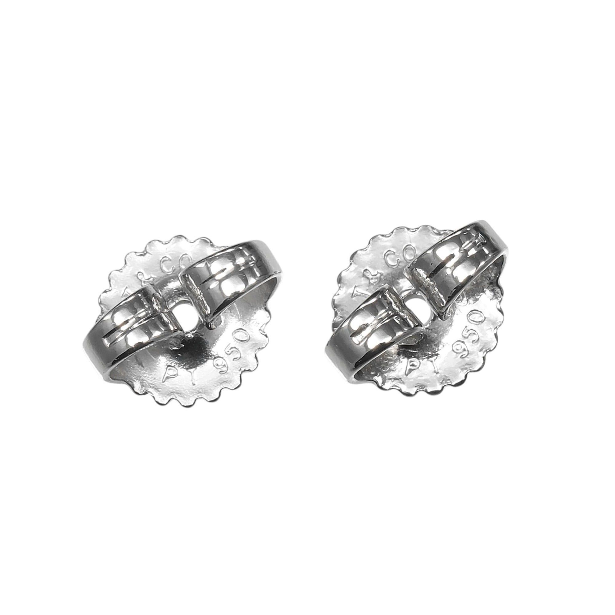 Tiffany & Co. Tiffany & Co. Cross-stitch Earrings, Platinum 950, Diamond, Approx. 3.42g. Size ONE SIZE - 9 Thumbnail