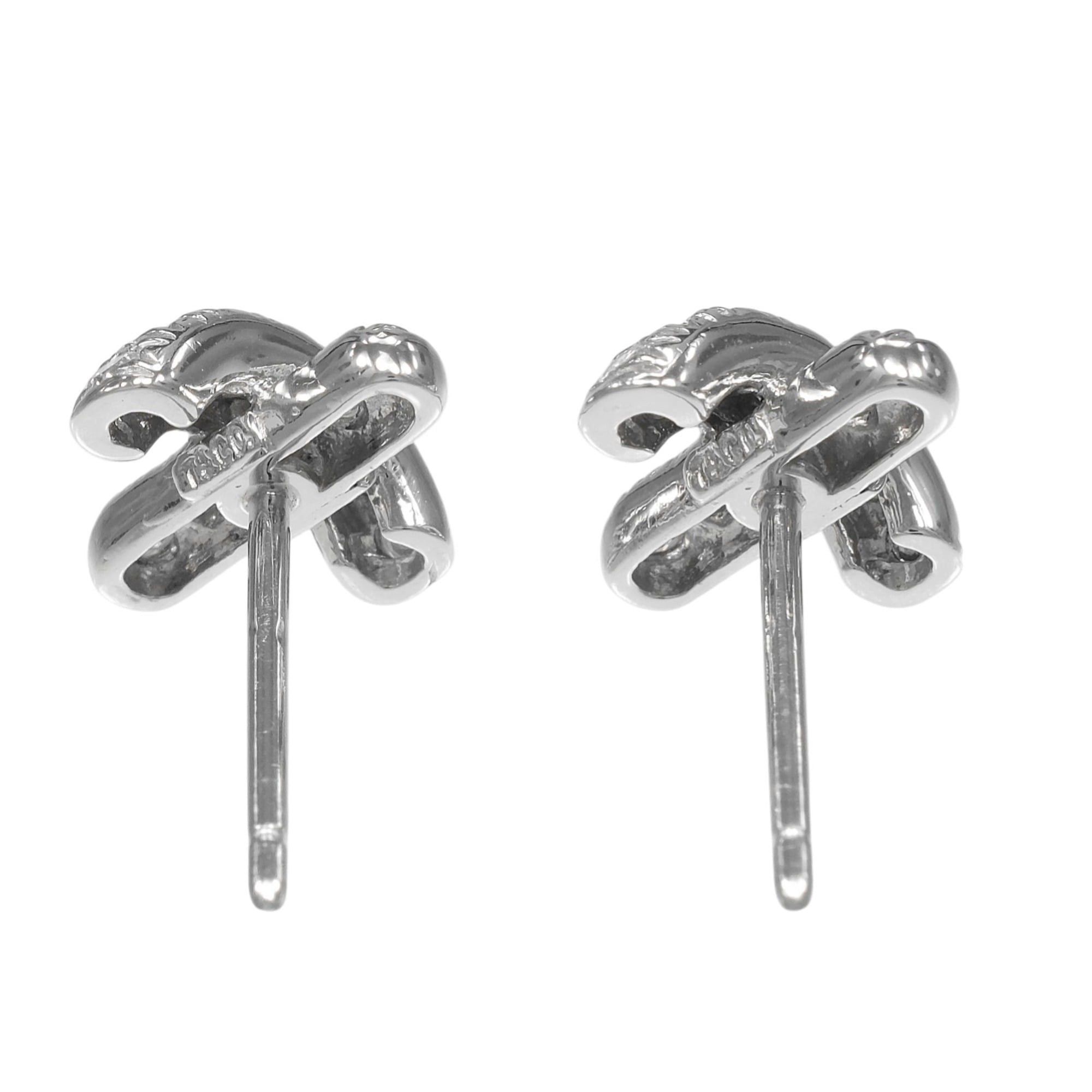 Tiffany & Co. Tiffany & Co. Cross-stitch Earrings, Platinum 950, Diamond, Approx. 3.42g. Size ONE SIZE - 4 Thumbnail