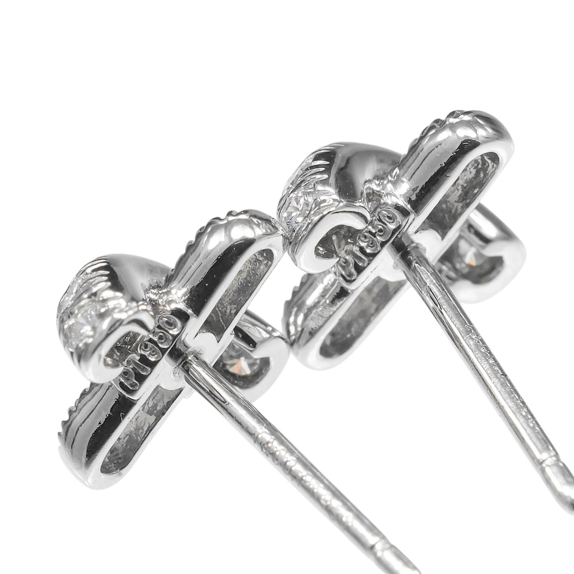 Tiffany & Co. Tiffany & Co. Cross-stitch Earrings, Platinum 950, Diamond, Approx. 3.42g. Size ONE SIZE - 6 Thumbnail