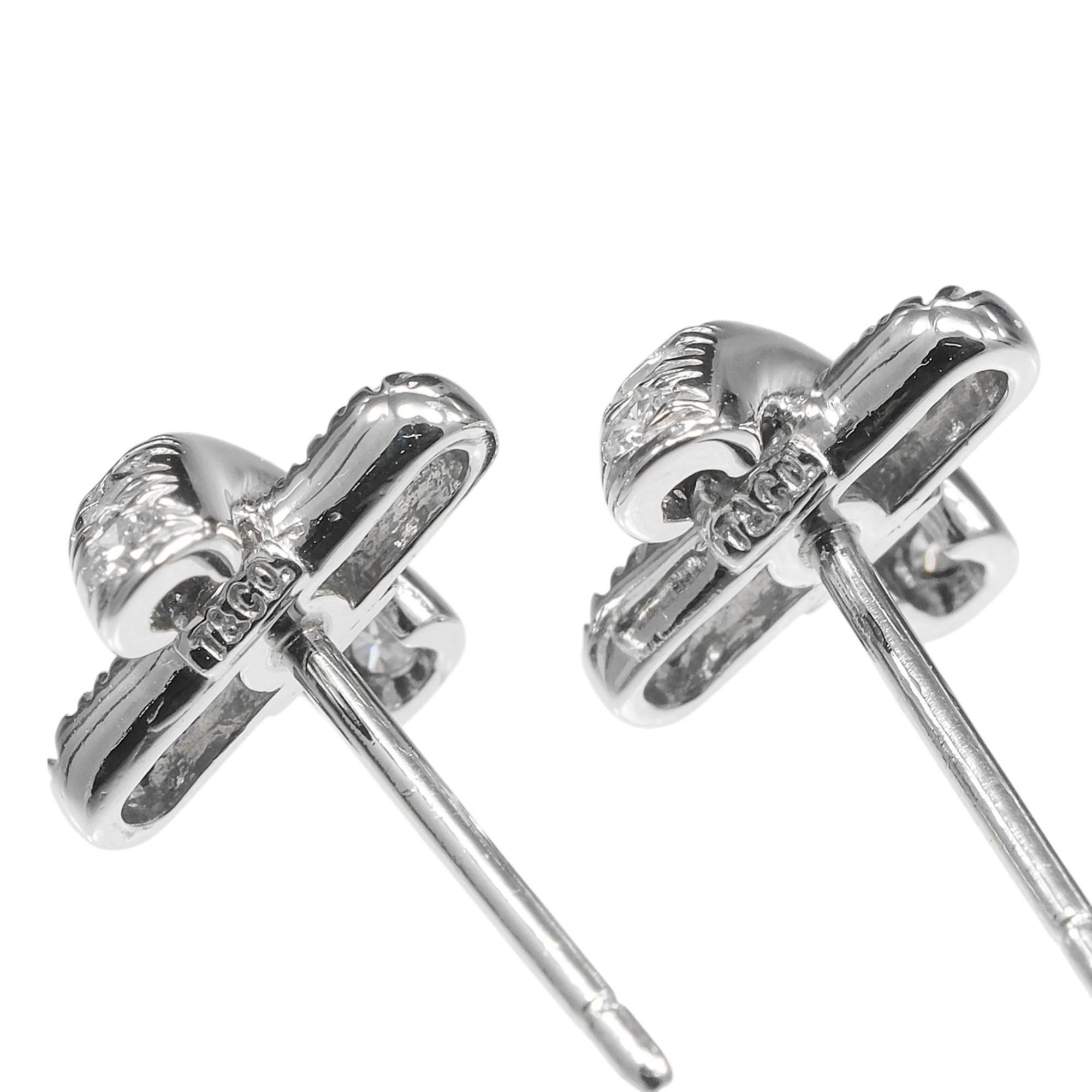 Tiffany & Co. Tiffany & Co. Cross-stitch Earrings, Platinum 950, Diamond, Approx. 3.42g. Size ONE SIZE - 5 Thumbnail