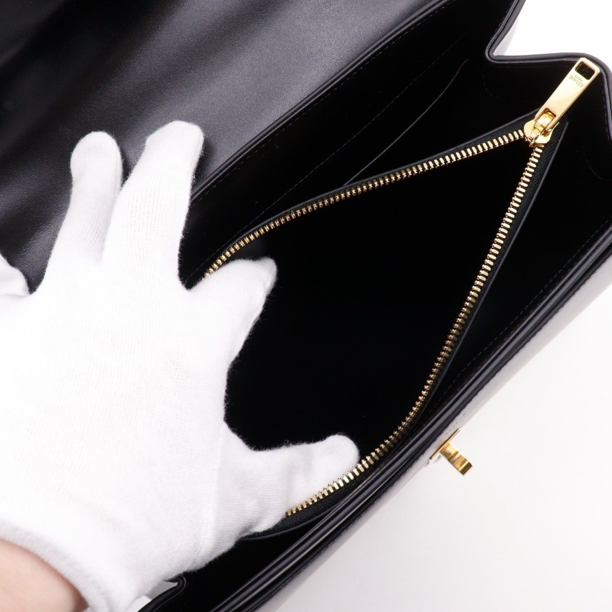 Celine Celine 16 Sze Classic Handbag 2-Way Shoulder Bag 187373BEY Calfskin Black 2-way A5 Turnlock Women's Size ONE SIZE - 7 Thumbnail