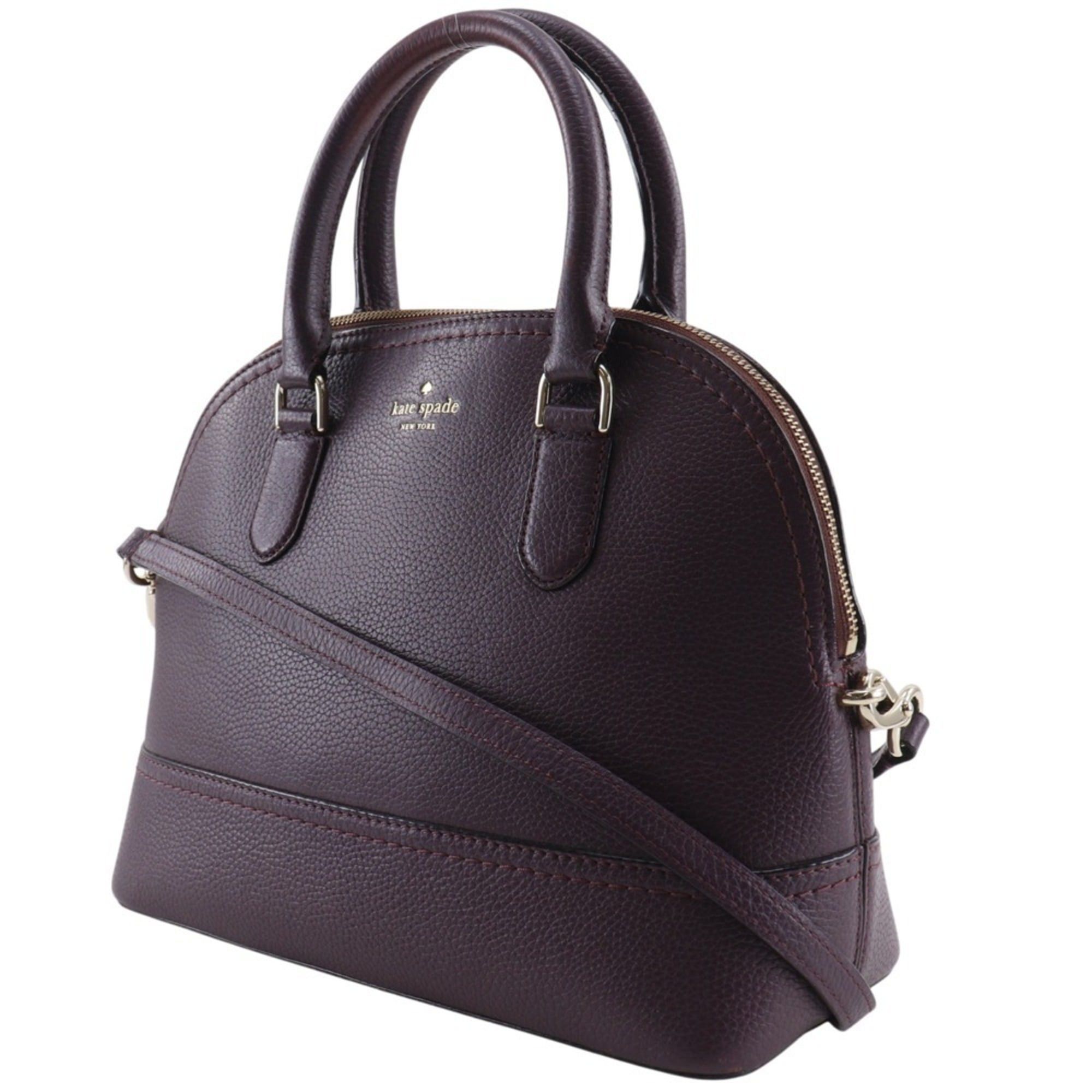 Kate Spade Kate Spade 2-Way Shoulder Handbag, Leather, Purple, 2-Way, A5 Size, Zipper, Women's Size ONE SIZE - 2 Thumbnail