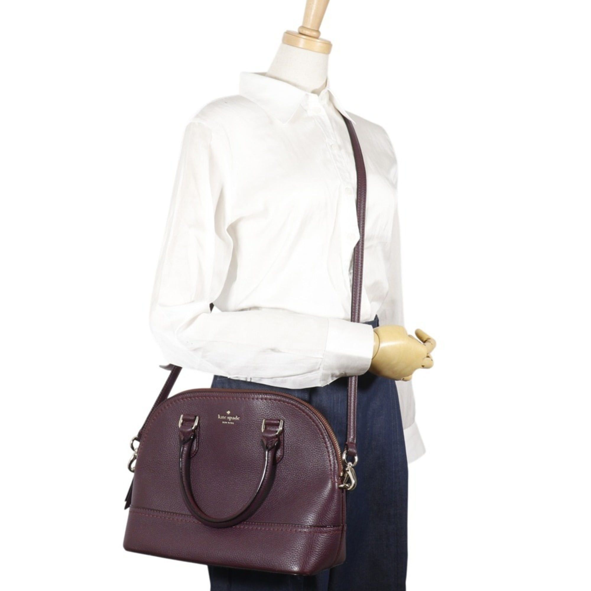 Kate Spade Kate Spade 2-Way Shoulder Handbag, Leather, Purple, 2-Way, A5 Size, Zipper, Women's Size ONE SIZE - 20 Thumbnail