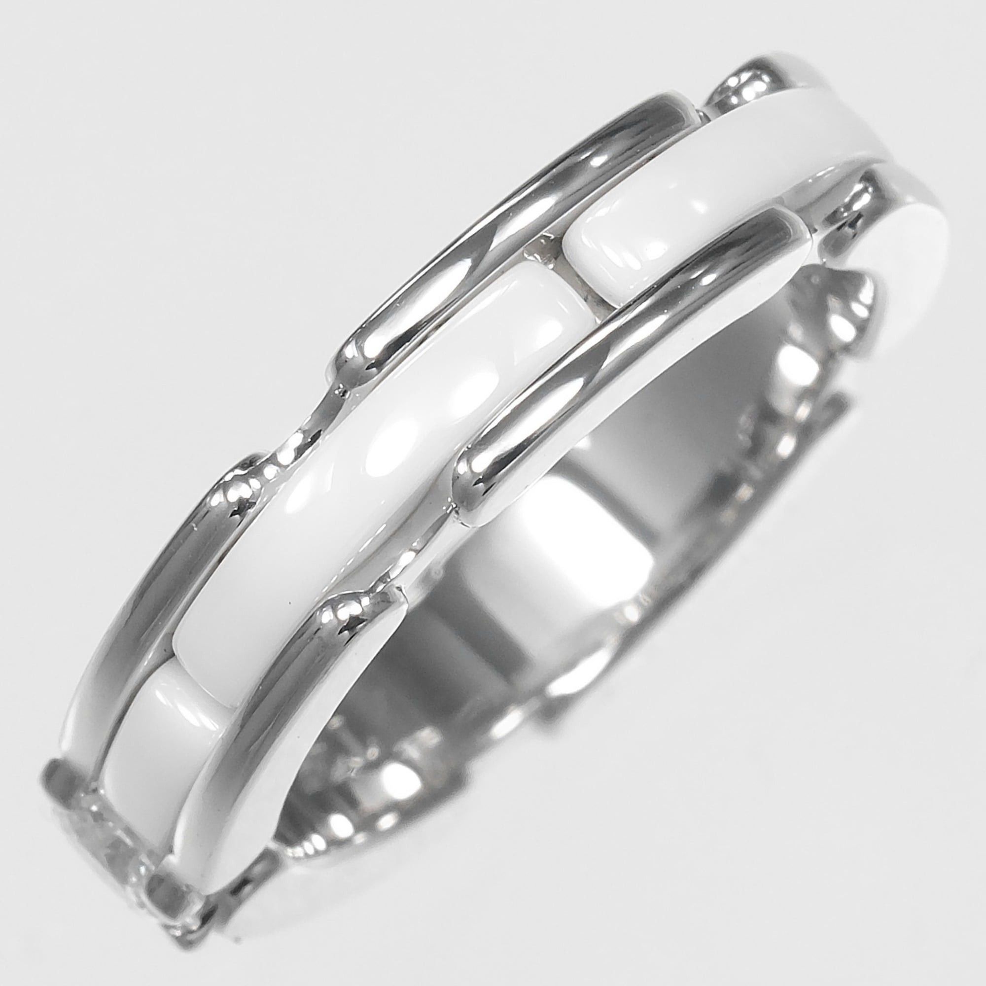 Chanel Chanel Ring, Size 7, Ultra Small, 18K White Gold, Diamond, Ceramic, Approx. 4.74g Size ONE SIZE - 6 Thumbnail
