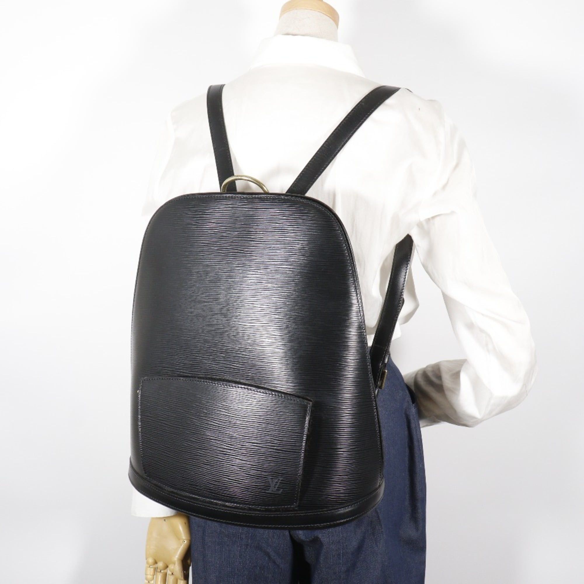 Louis Vuitton Louis Vuitton Gobelins Backpack/Daypack M52292 Epi Leather Noir (Black) 1996 VI0936 A5 Double Zipper Women's Size ONE SIZE - 17 Thumbnail