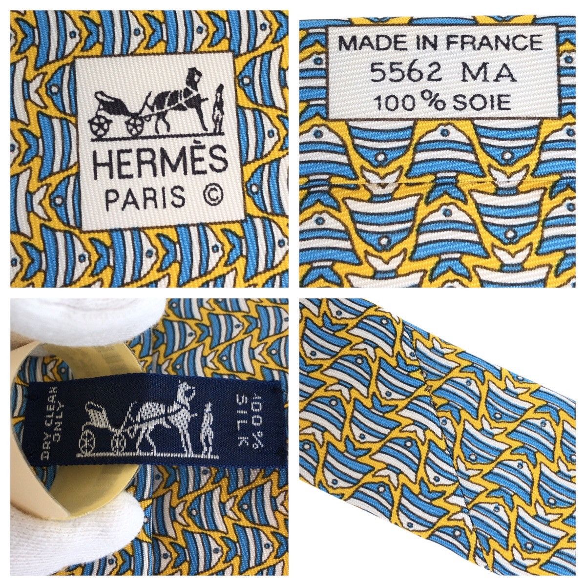 Hermes Hermes Hermes Silk Tie Textile Necktie DUTY FREE for USA Size ONE SIZE - 5 Thumbnail