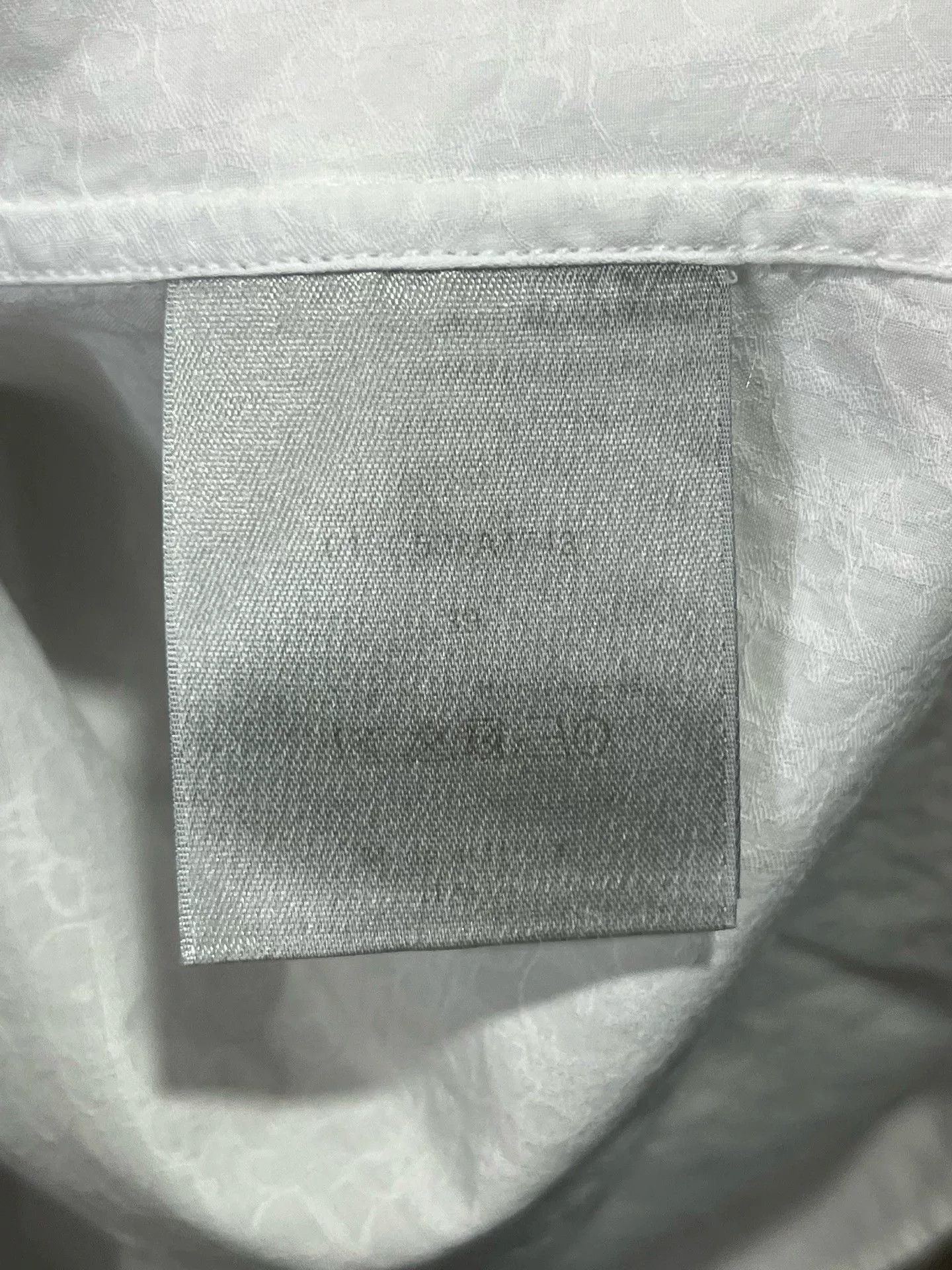 Dior Dior White All-Over Print Long-Sleeve Shirt Size US M / EU 48-50 / 2 - 5 Thumbnail