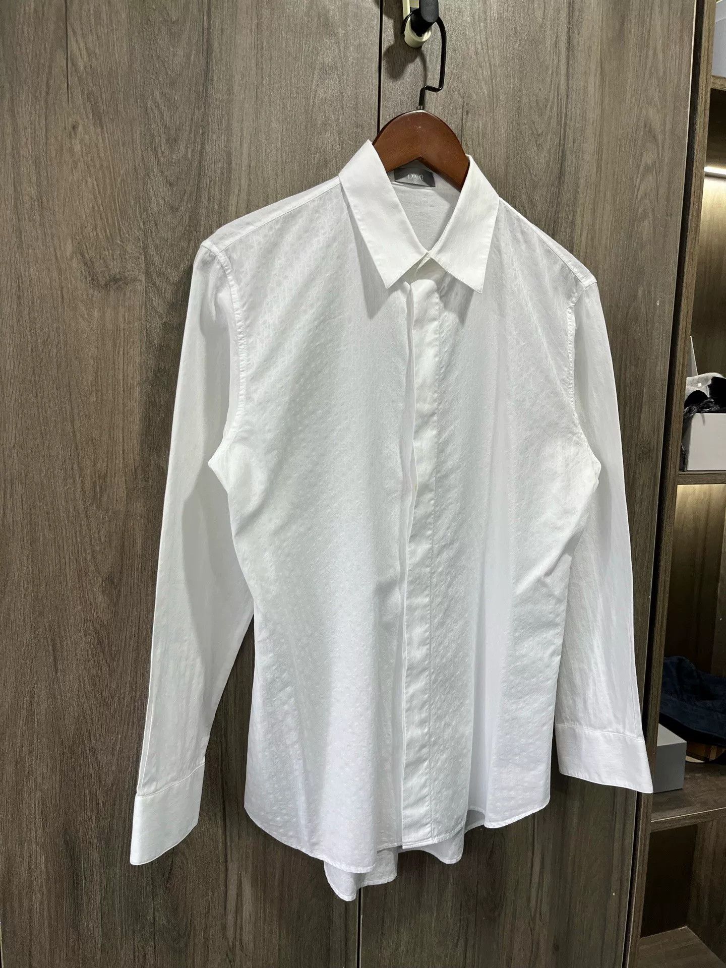 Dior Dior White All-Over Print Long-Sleeve Shirt Size US M / EU 48-50 / 2 - 4 Thumbnail