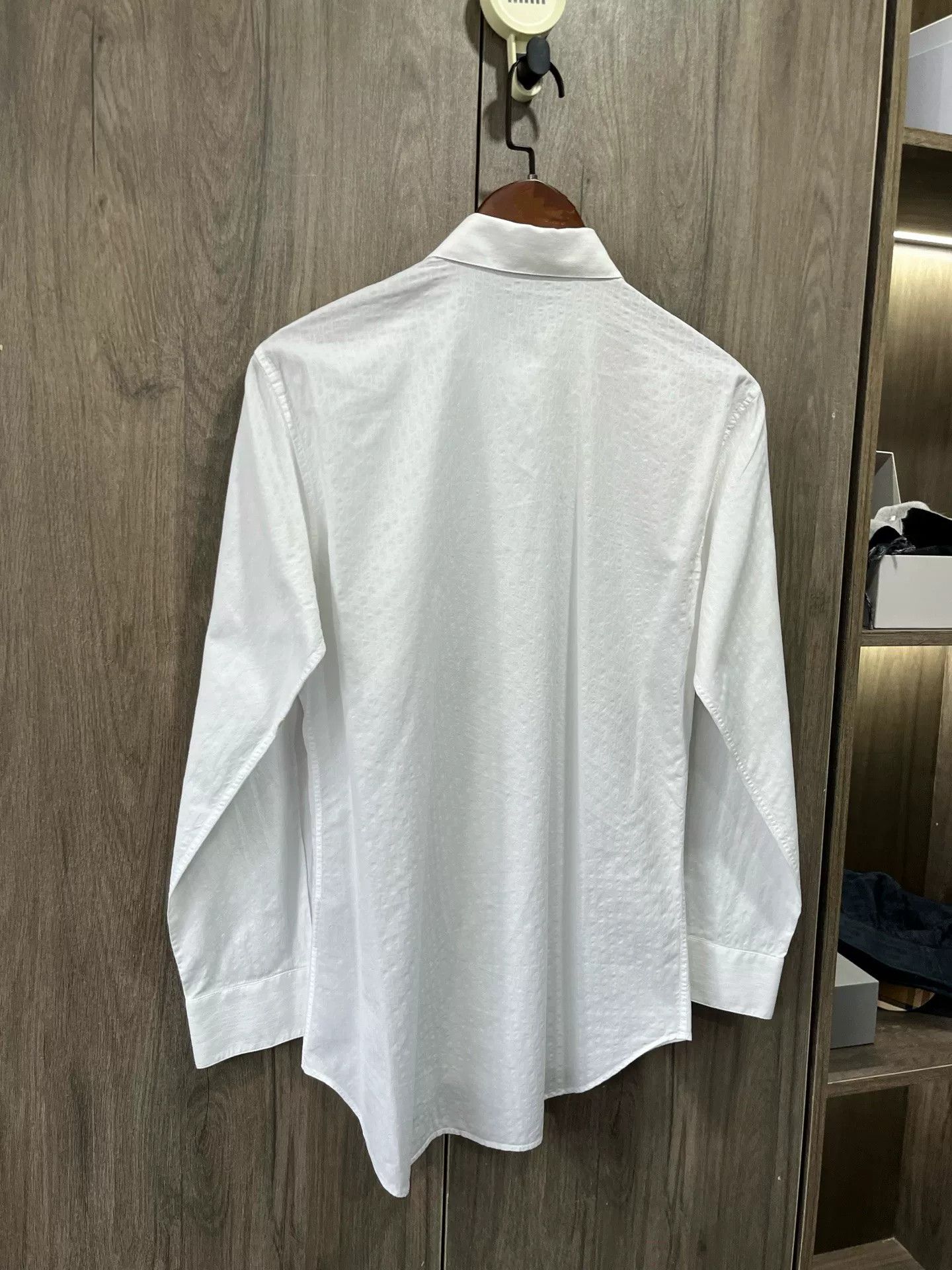 Dior Dior White All-Over Print Long-Sleeve Shirt Size US M / EU 48-50 / 2 - 3 Thumbnail