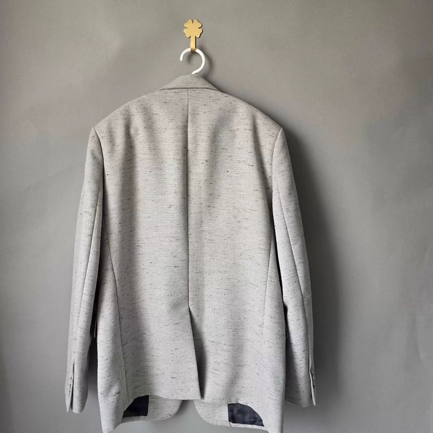 Dior Gray Textured Single-Breasted Blazer Size US M / EU 48-50 / 2 - 2 Thumbnail