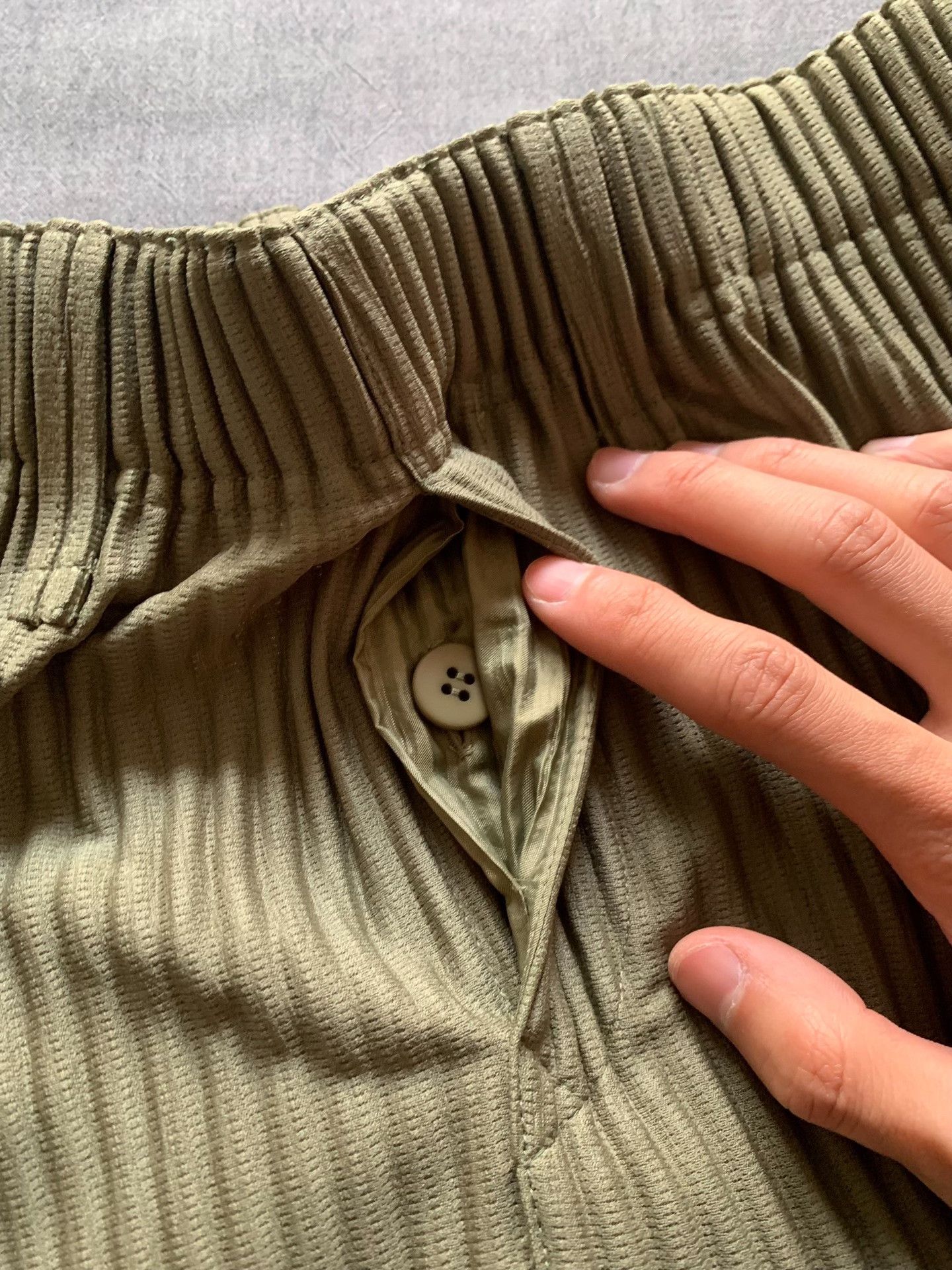 Issey Miyake Issey Miyake JF168 Olive Green Pants Size US 31 - 4 Thumbnail