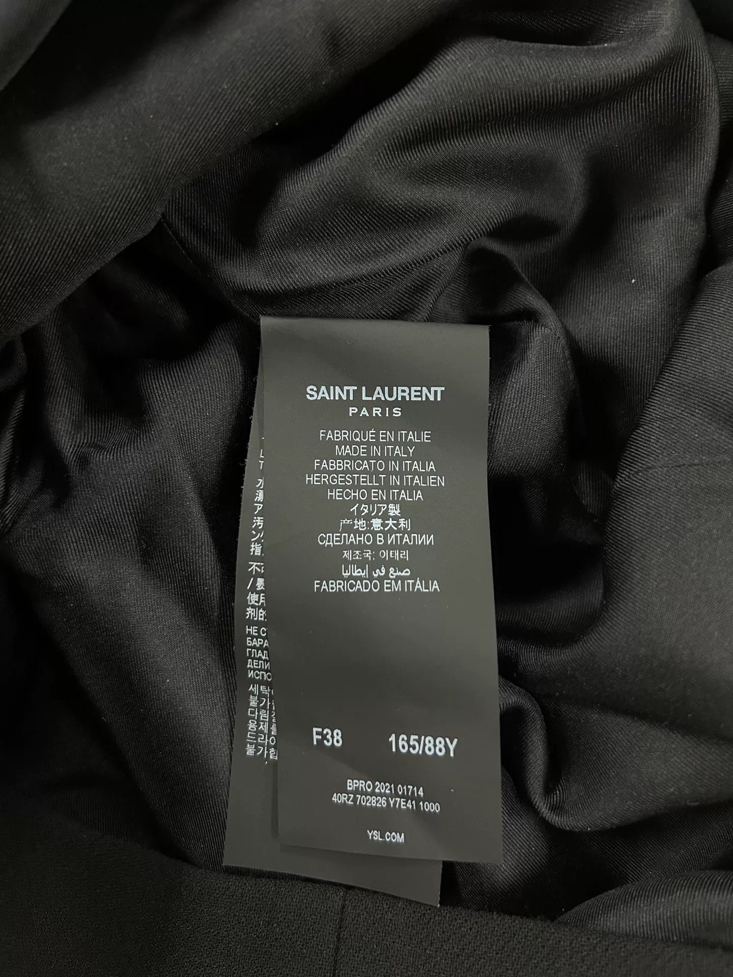 Saint Laurent Paris Saint Laurent Black V-Neck Wool Dress Size S / US 4 / IT 40 - 7 Thumbnail