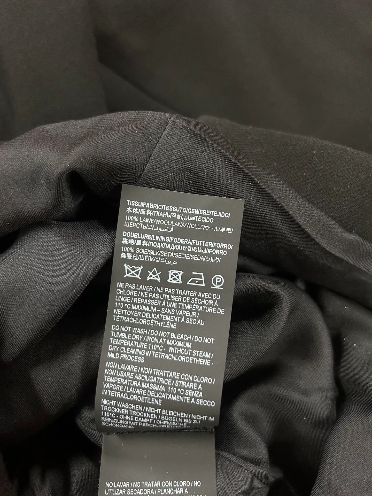 Saint Laurent Paris Saint Laurent Black V-Neck Wool Dress Size S / US 4 / IT 40 - 8 Thumbnail