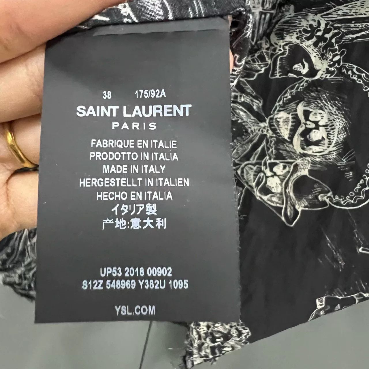 Saint Laurent Paris Saint Laurent Skull Party Print Shirt Size US M / EU 48-50 / 2 - 4 Thumbnail