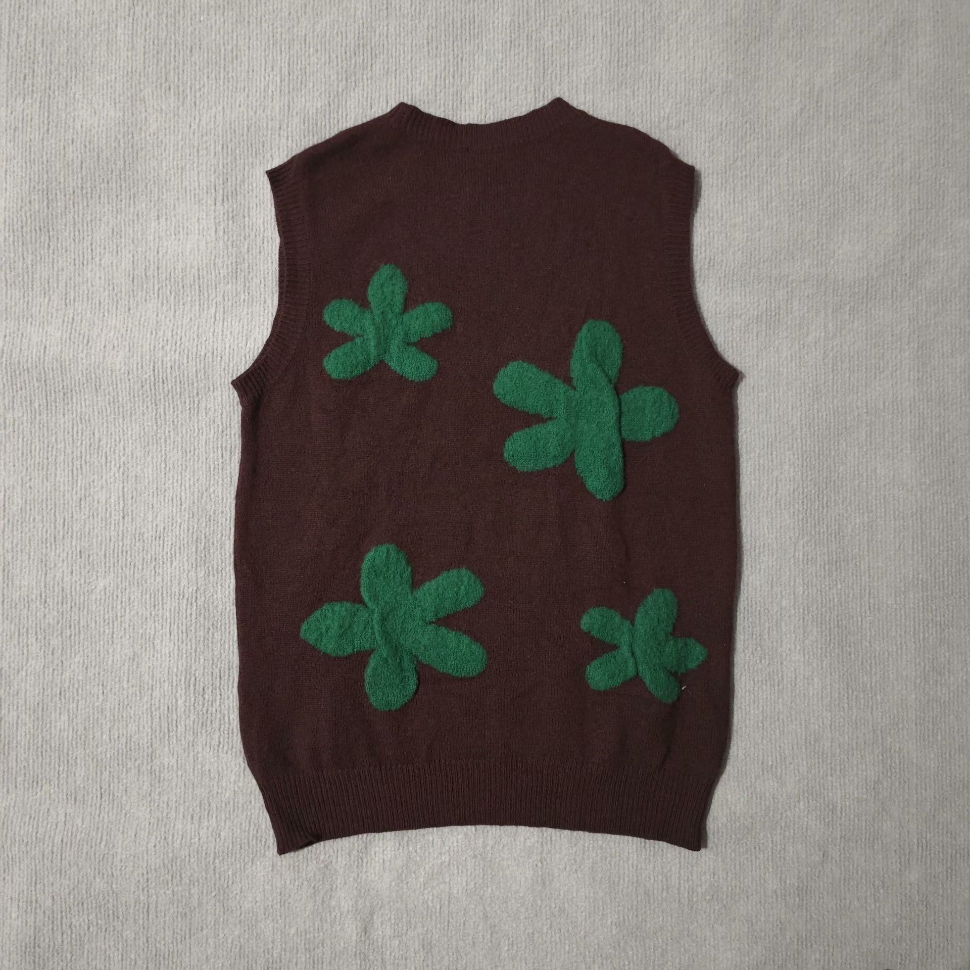 Undercover Undercover 01aw Green Flower Knit Vest Size US M / EU 48-50 / 2 - 2 Thumbnail