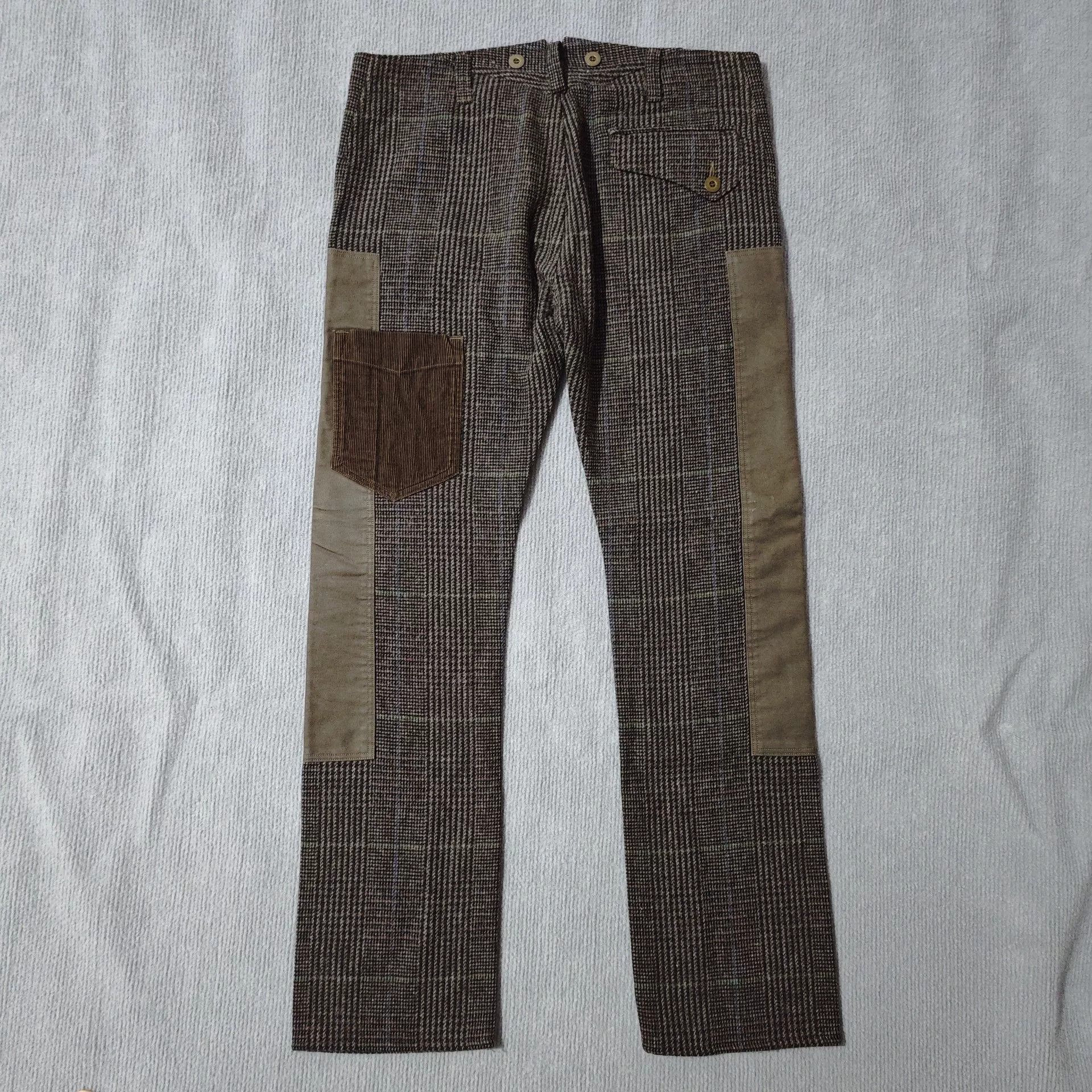 Junya Watanabe Junya Watanabe Wool Corduroy Patchwork Trousers Size US 28 / EU 44 - 2 Thumbnail
