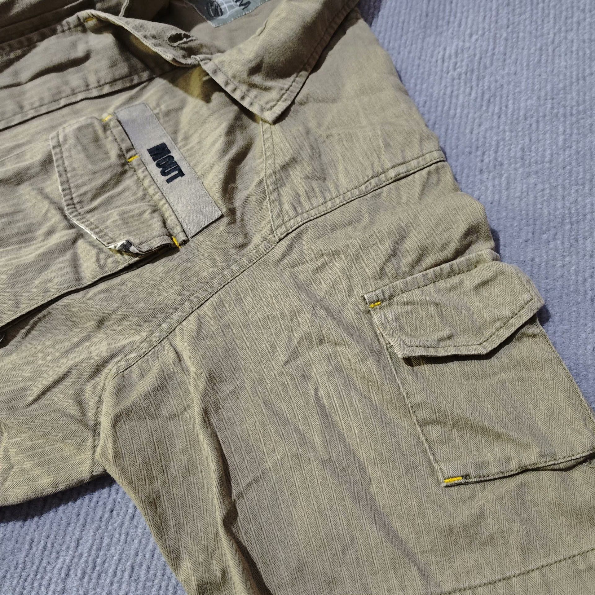 Wtaps Wtaps 00ss Bone Print Utility Short-Sleeve Shirt Size US XL / EU 56 / 4 - 6 Thumbnail