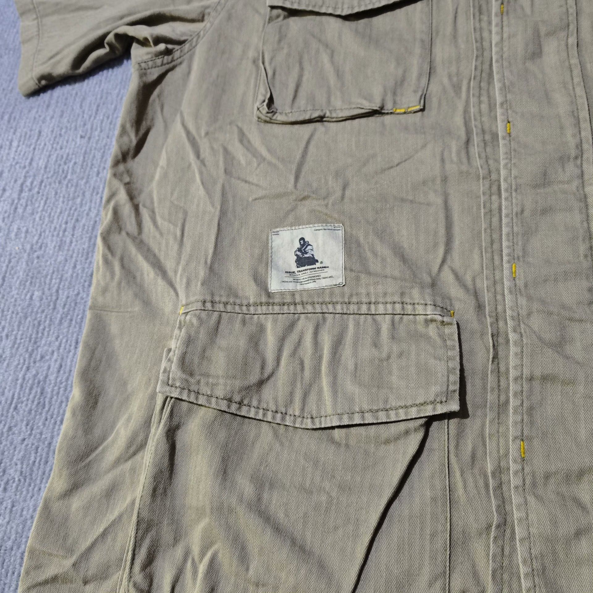Wtaps Wtaps 00ss Bone Print Utility Short-Sleeve Shirt Size US XL / EU 56 / 4 - 3 Thumbnail