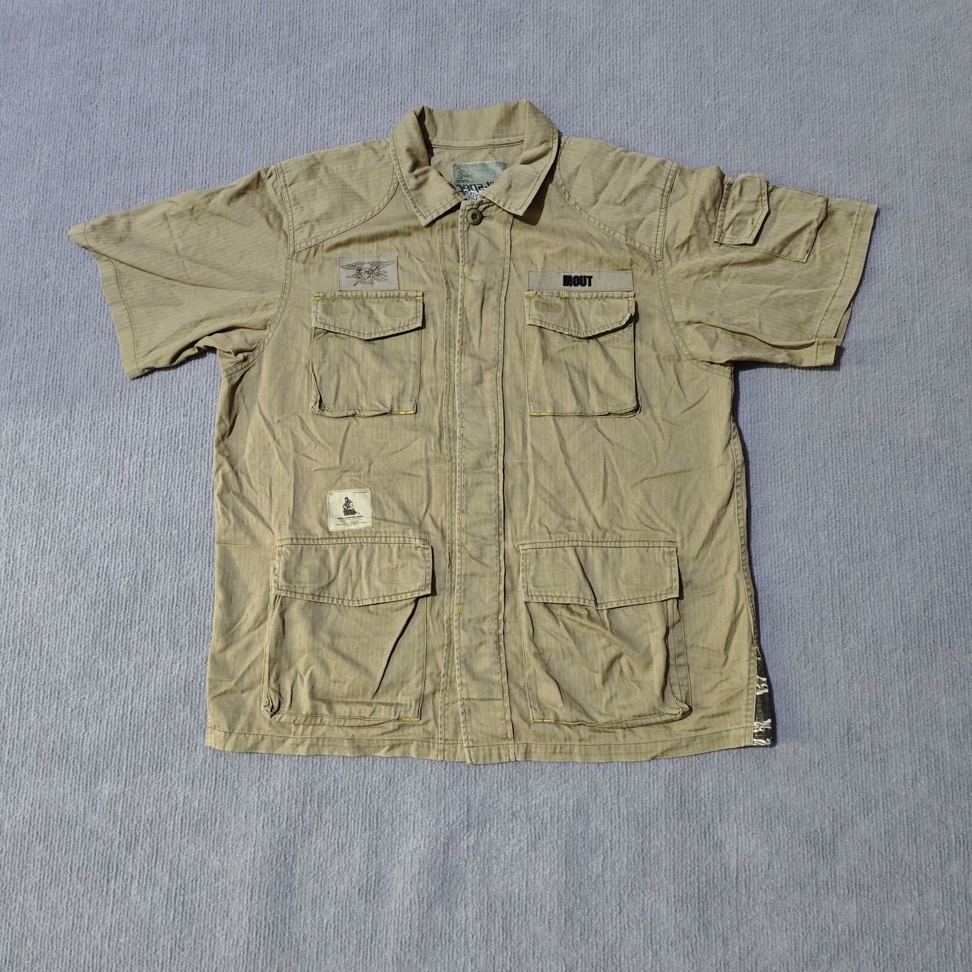 Wtaps Wtaps 00ss Bone Print Utility Short-Sleeve Shirt Size US XL / EU 56 / 4 - 2 Thumbnail
